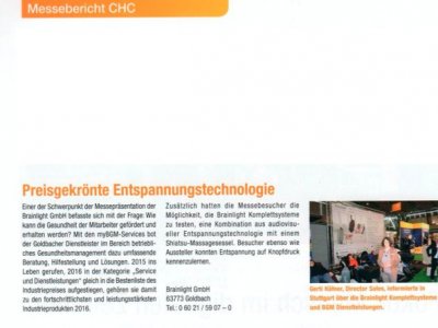 Messebericht CHC